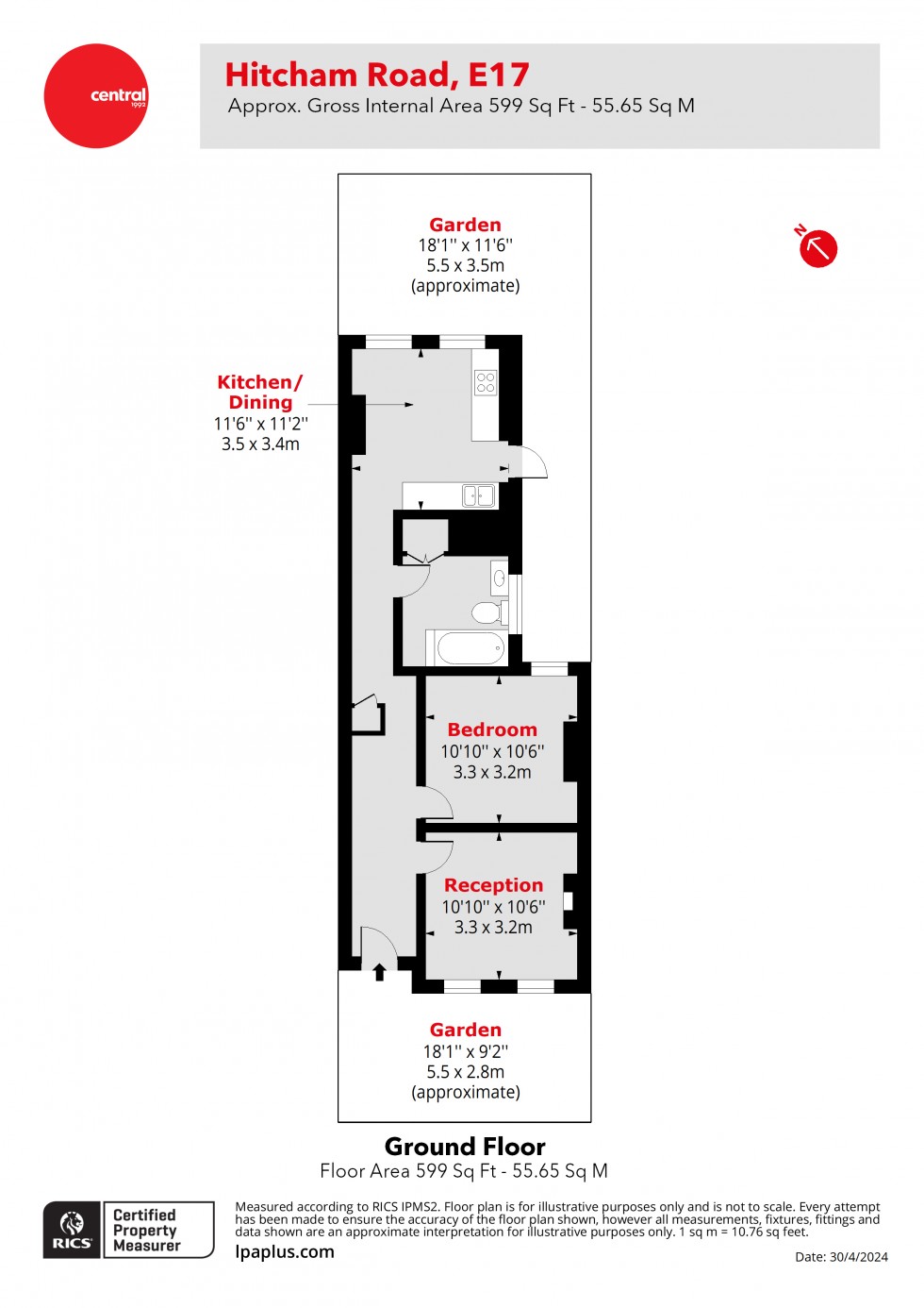 Floorplan for Walthamstow, London