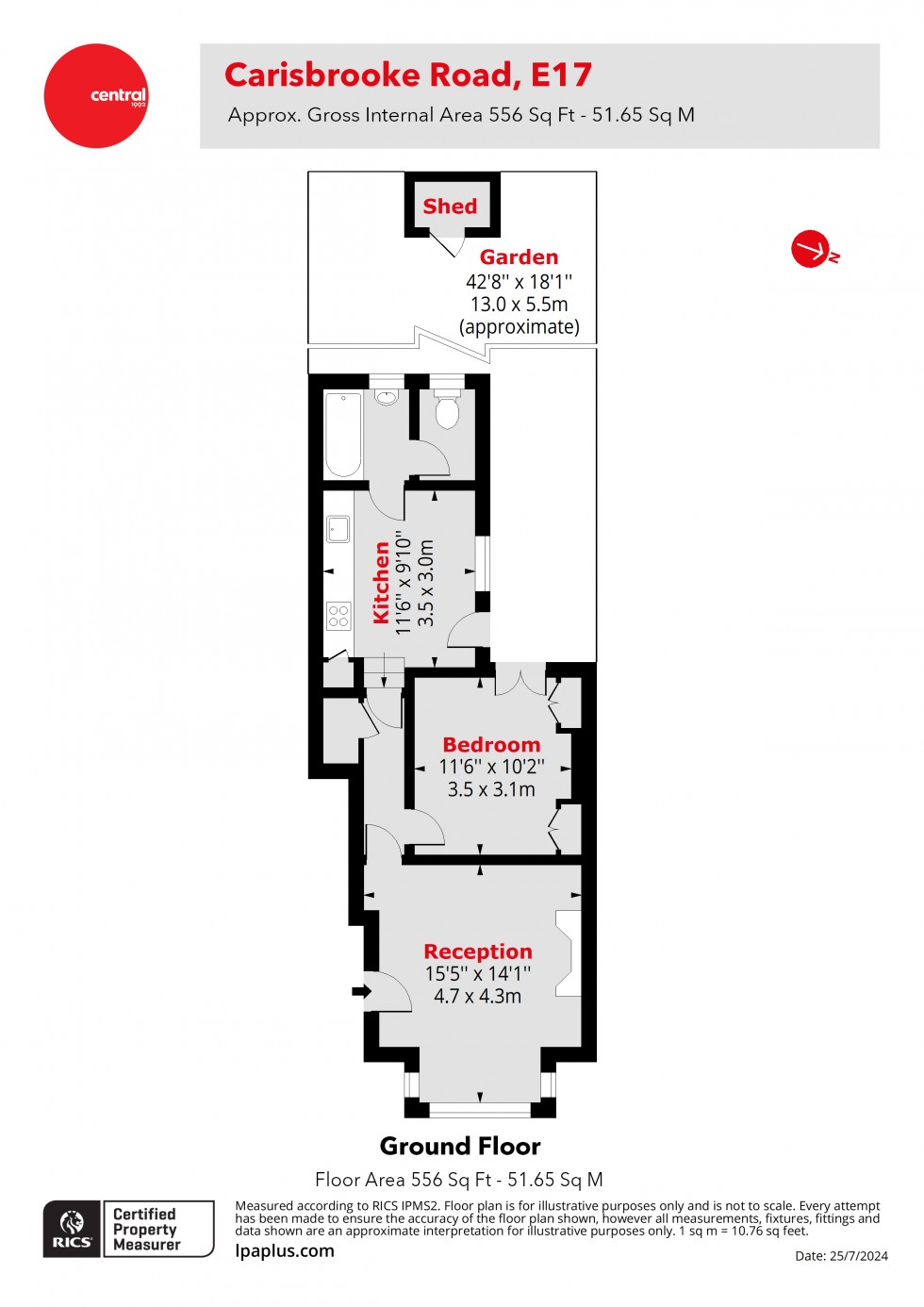 Floorplan for Walthamstow, London