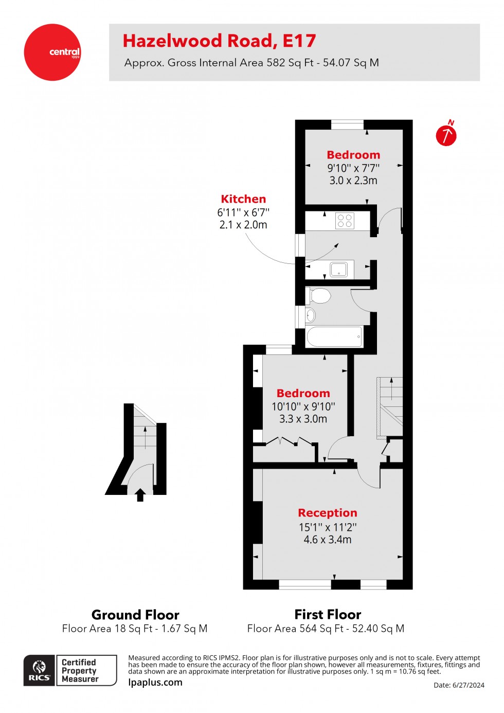 Floorplan for Walthamstow, London