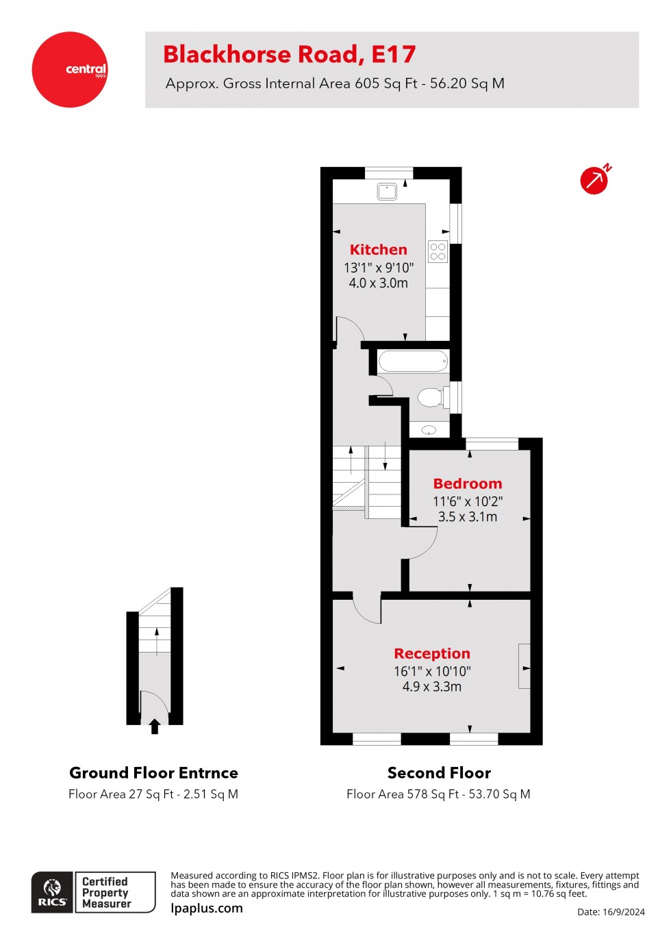 Floorplan for Walthamstow, Londonn