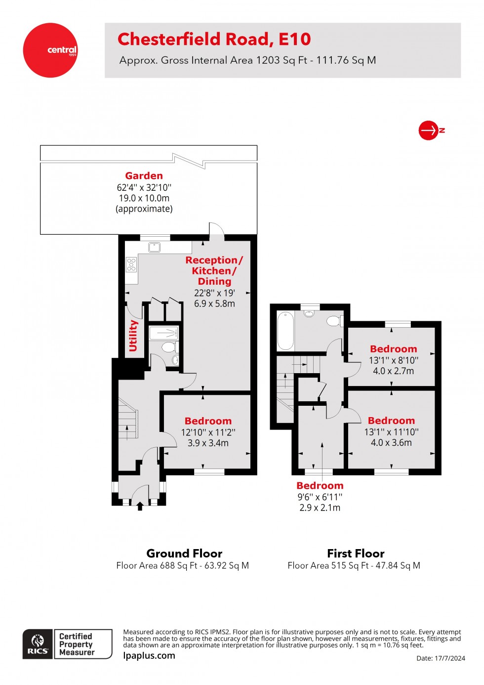 Floorplan for Leyton, London