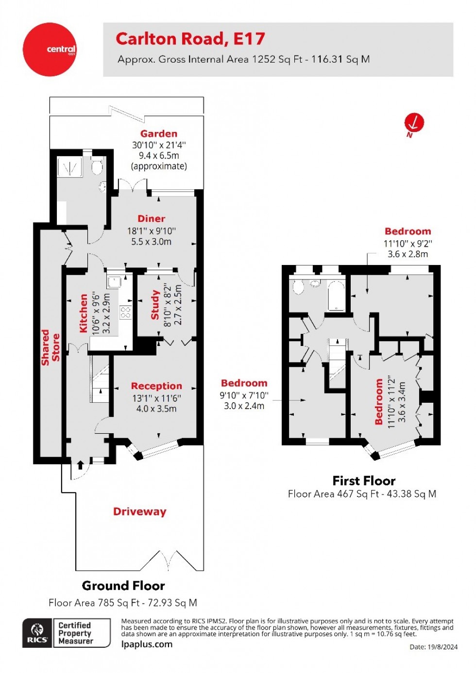 Floorplan for Walthamstow, London