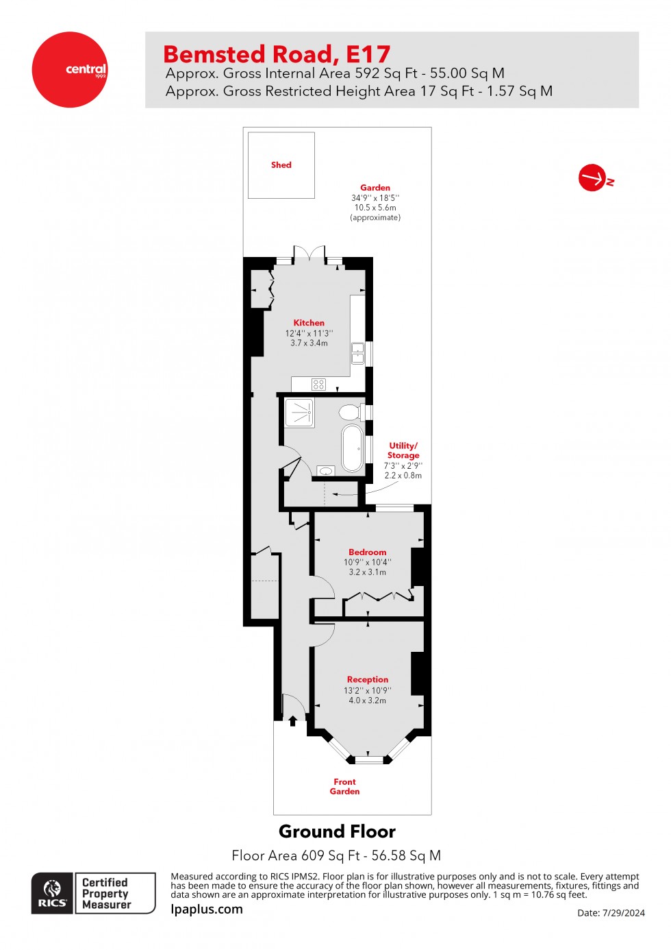 Floorplan for Walthamstow, London