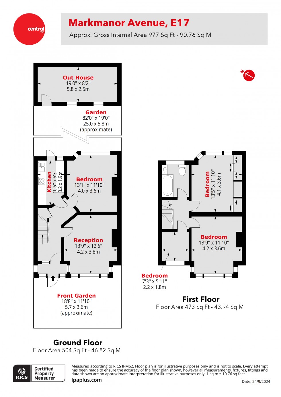 Floorplan for Walthamstow, London