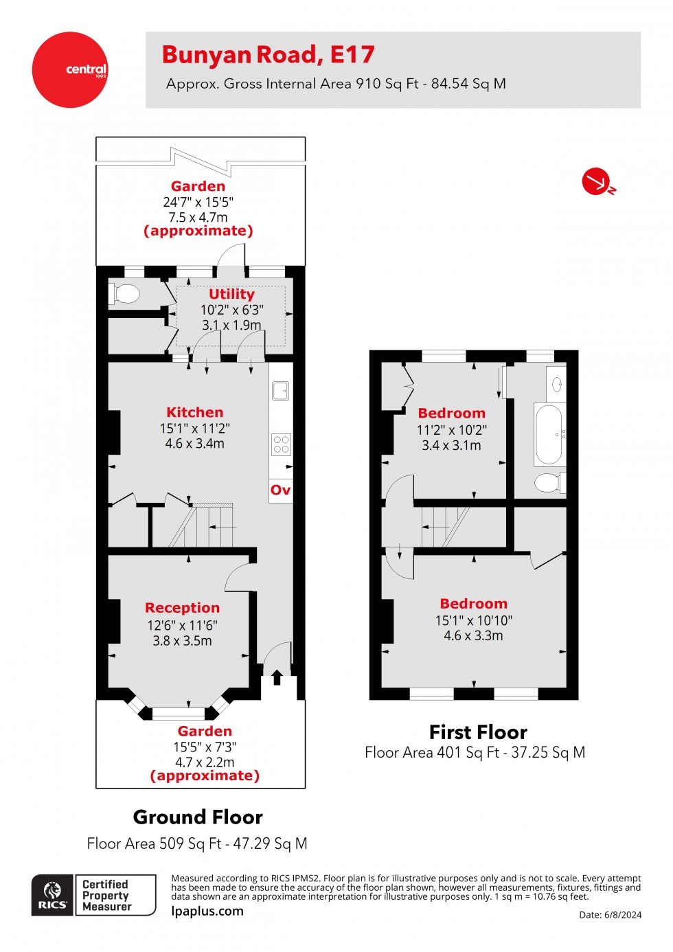 Floorplan for Walthamstow, London