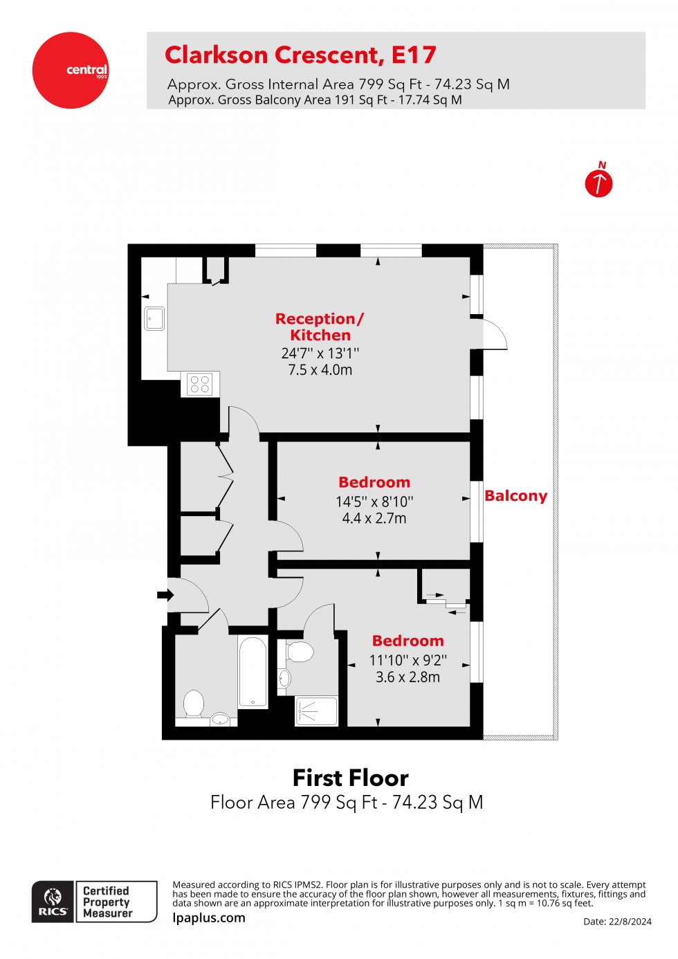 Floorplan for Walthamstow, London