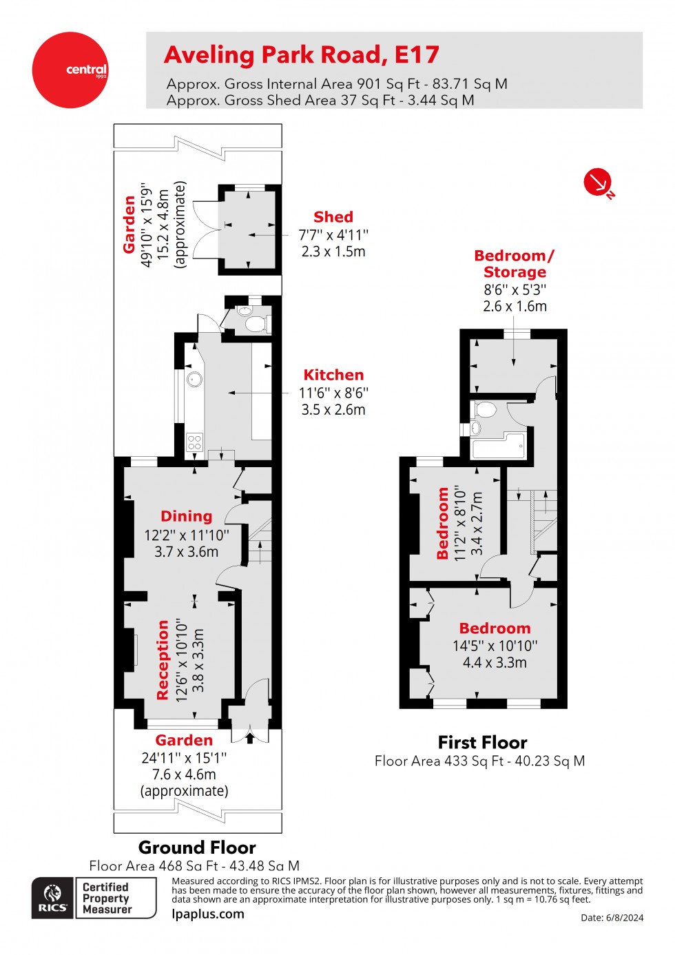 Floorplan for Walthamstow, London