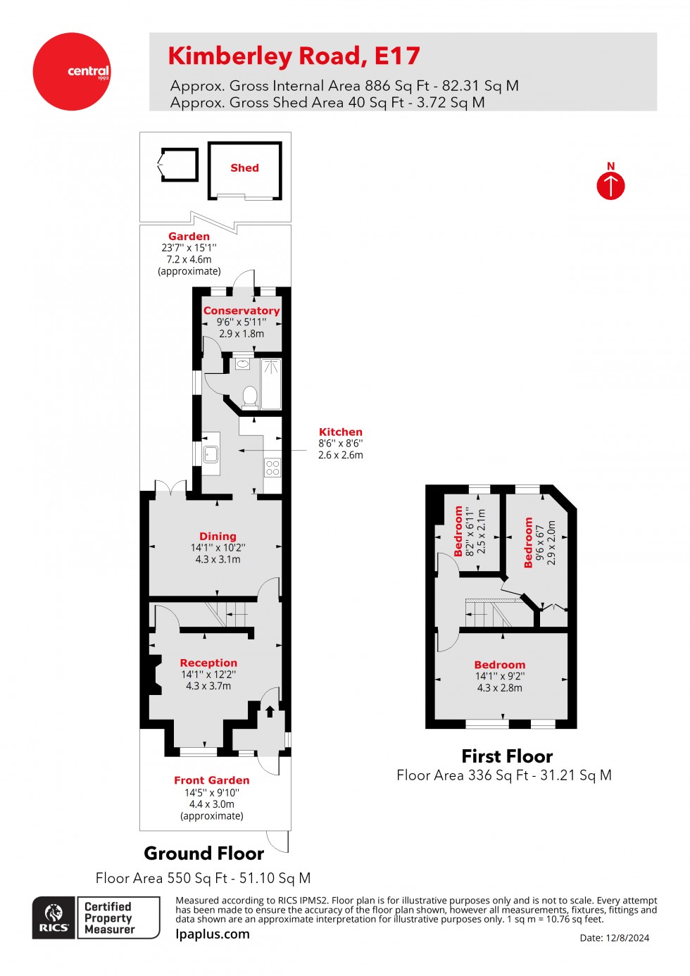 Floorplan for Walthamstow, London