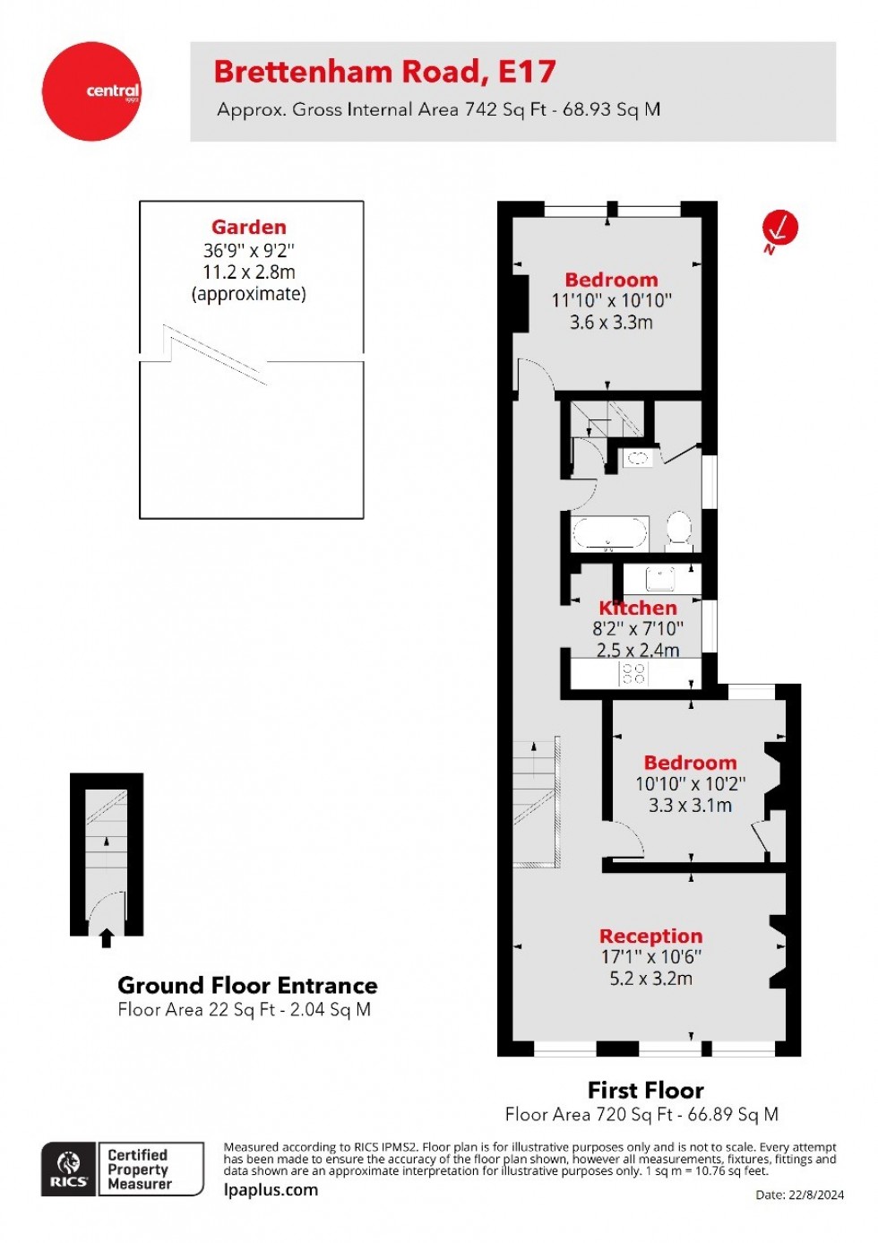 Floorplan for Walthamstow, London