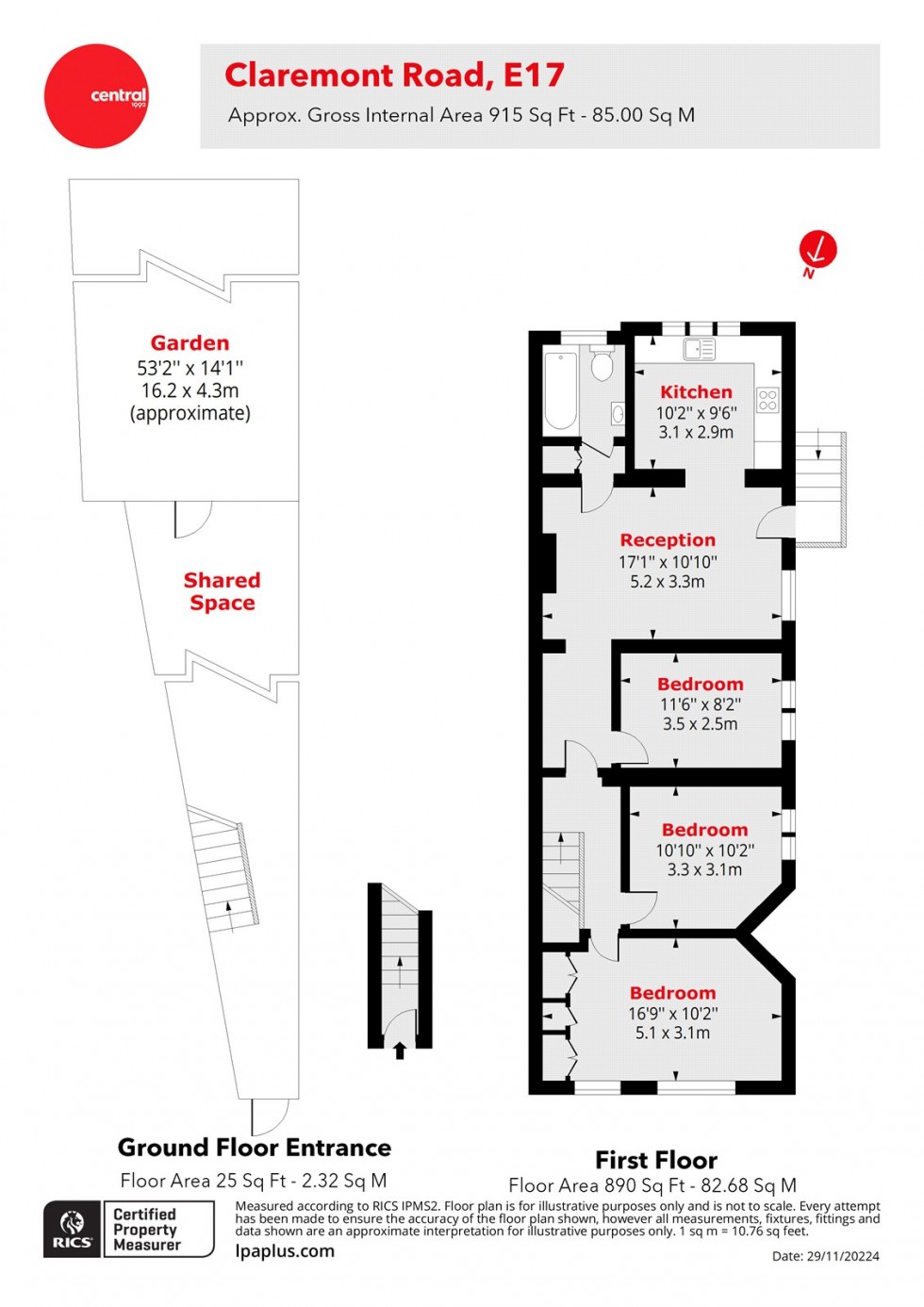 Floorplan for Walthamstow, London