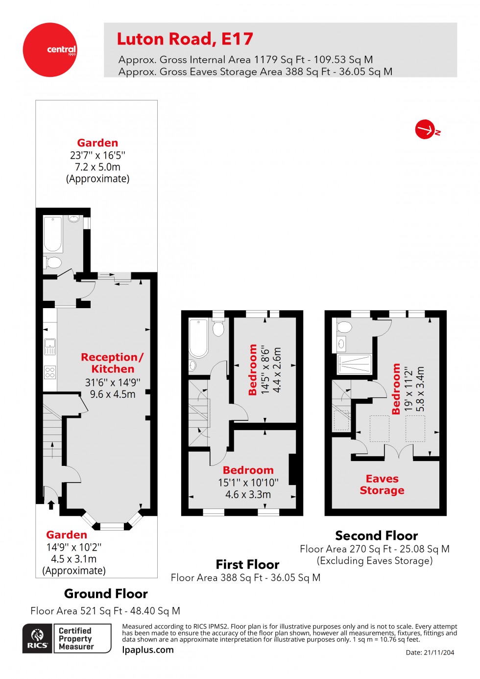 Floorplan for Walthamstow, London