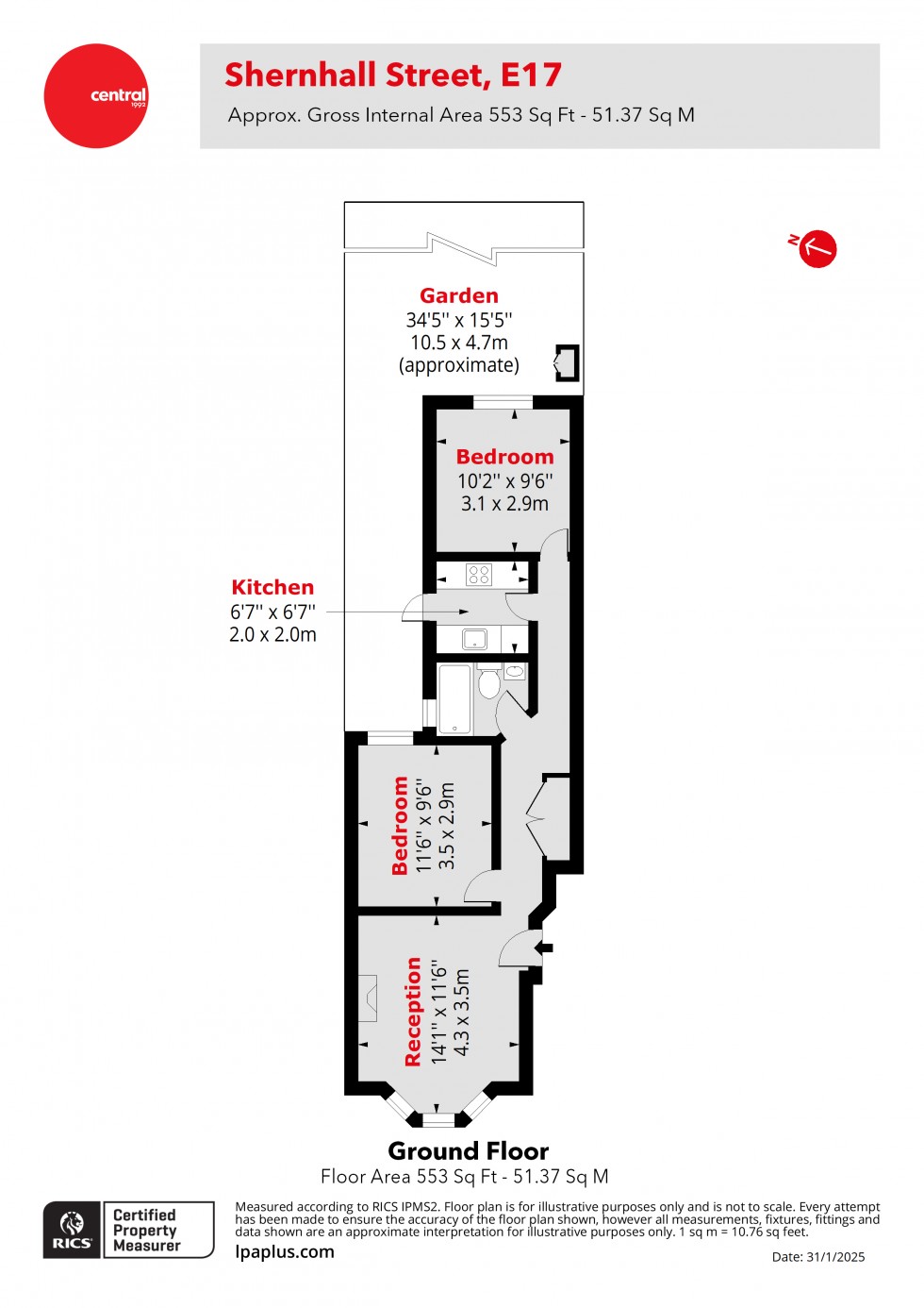 Floorplan for Walthamstow, London