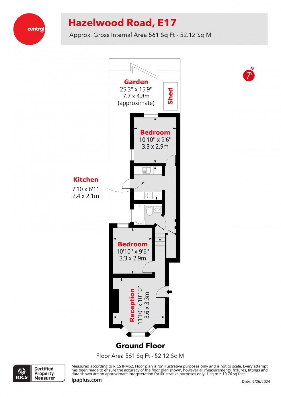 Floorplan for Walthamstow, London