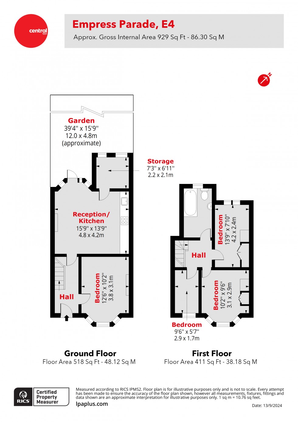 Floorplan for Chingford Road, London