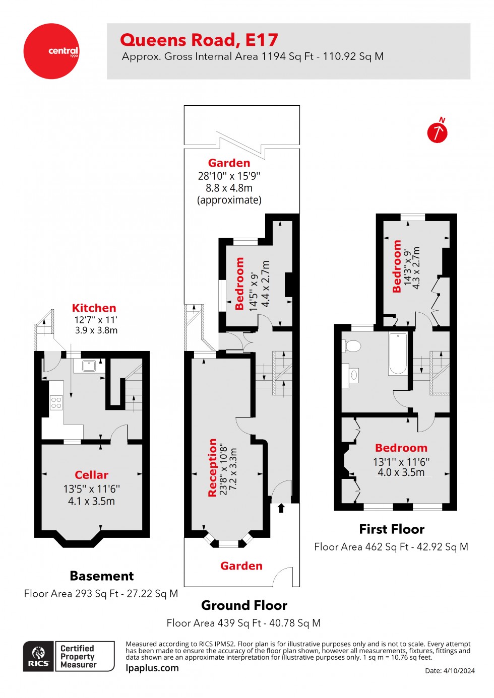 Floorplan for Walthamstow, London