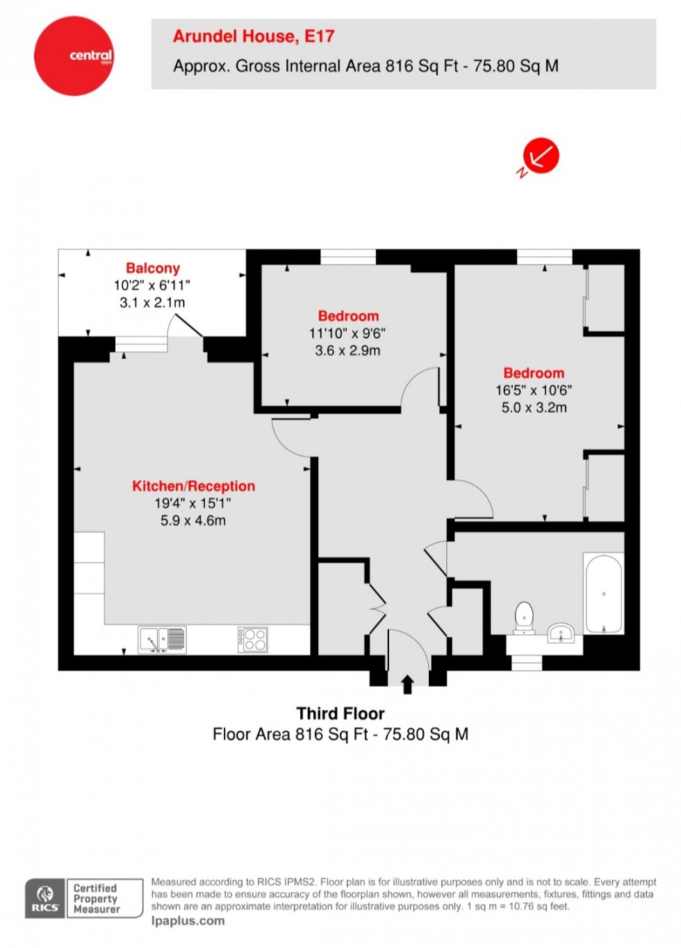 Floorplan for Walthamstow, London