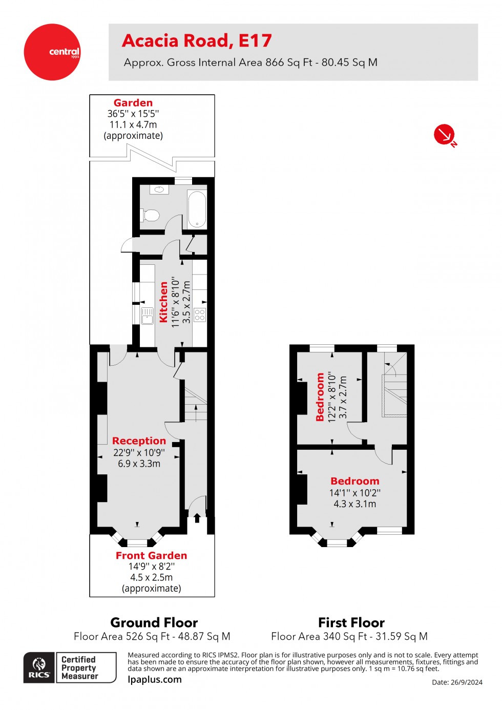 Floorplan for Walthamstow, London