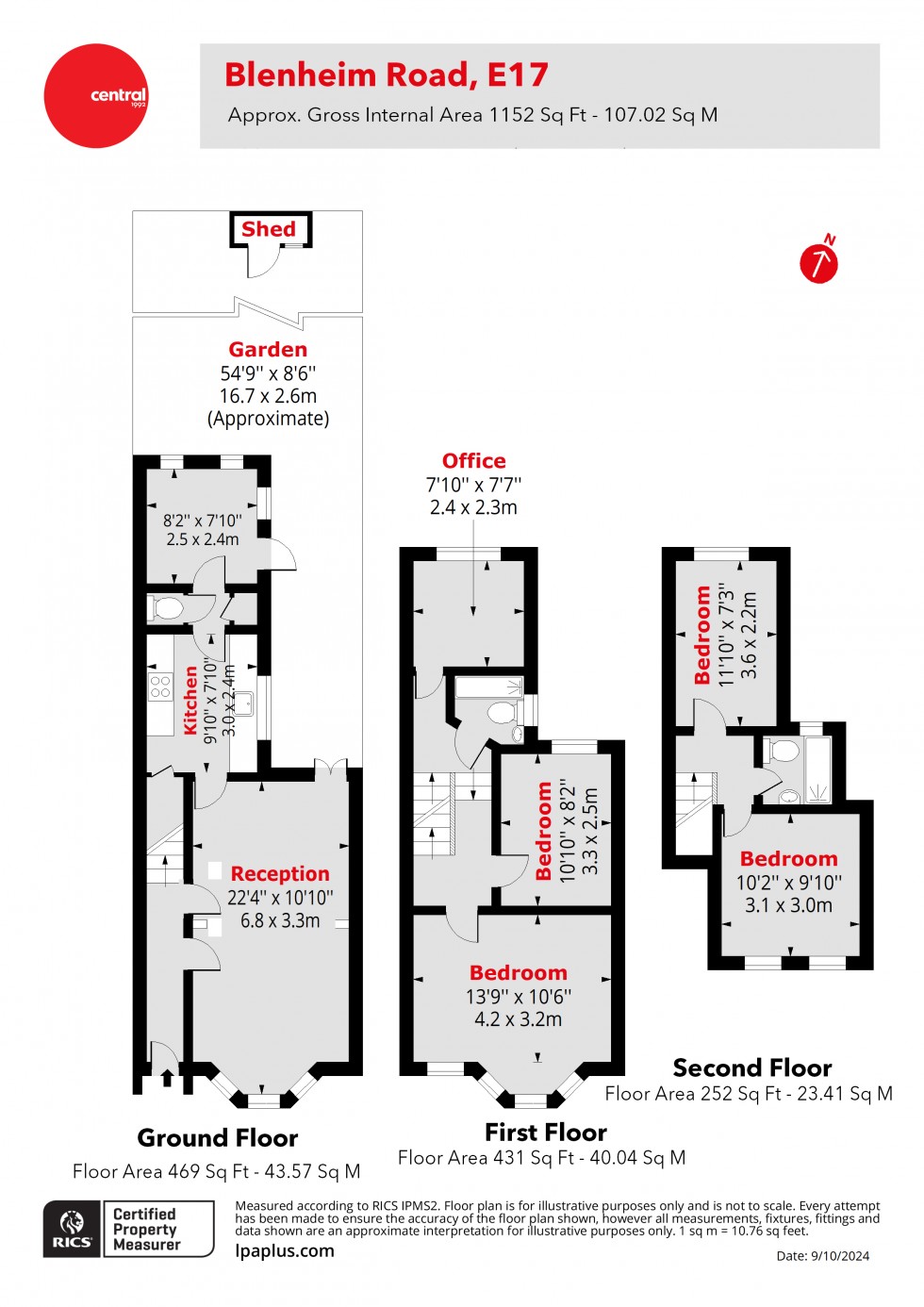 Floorplan for Walthamstow, London