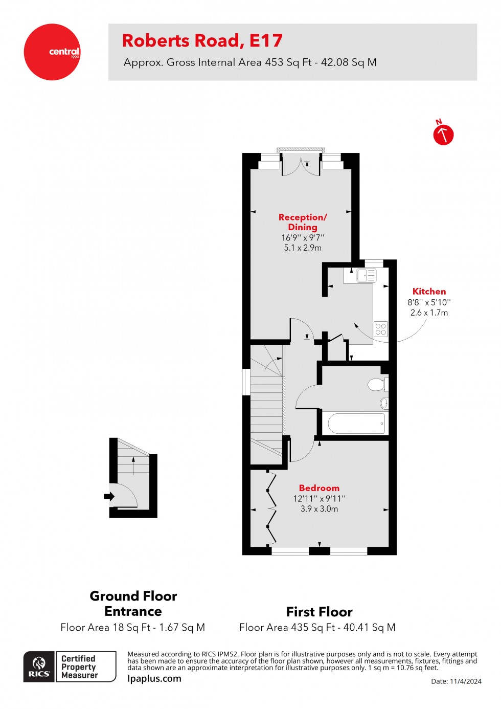 Floorplan for Walthamstow, London