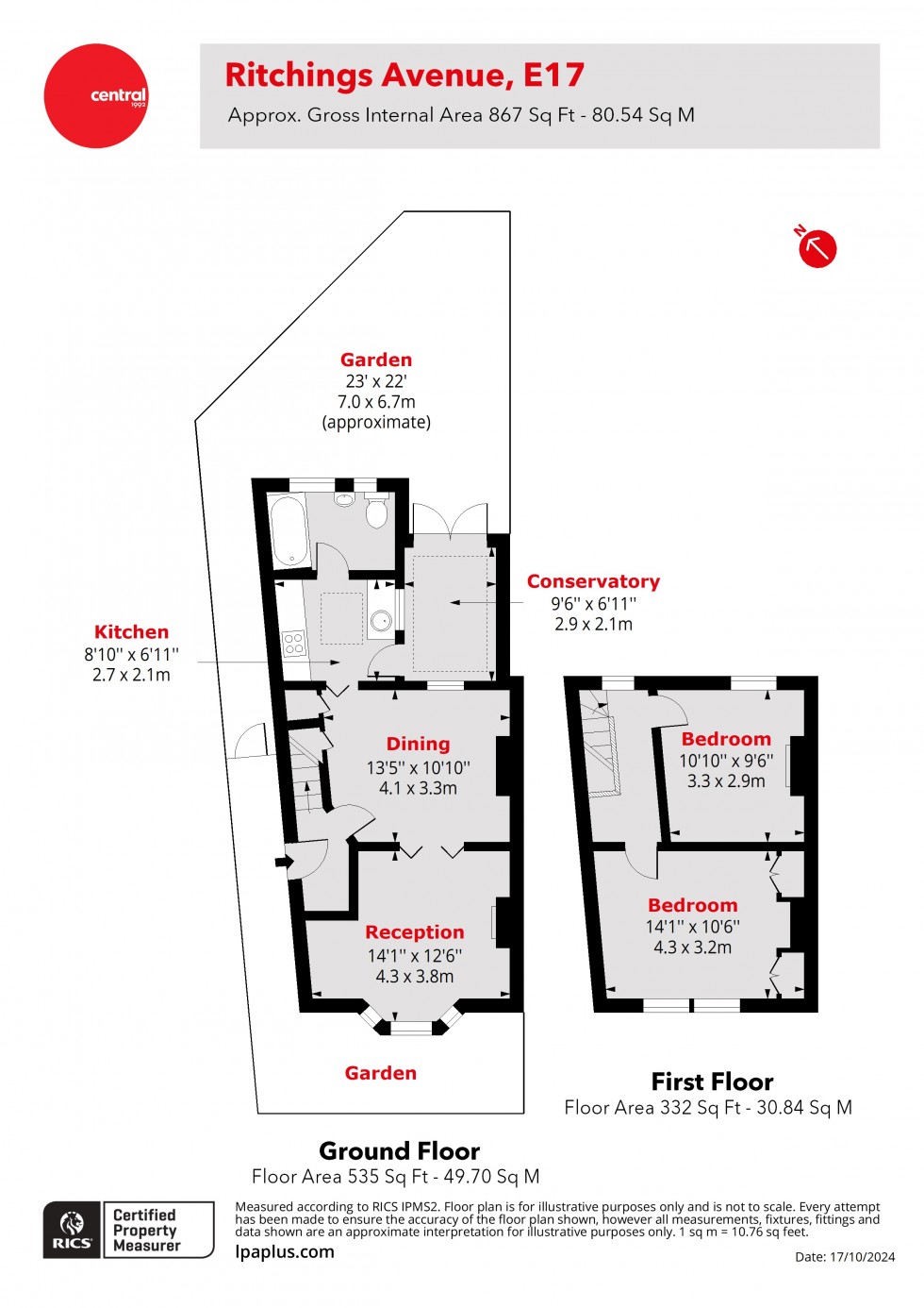 Floorplan for Walthamstow, London