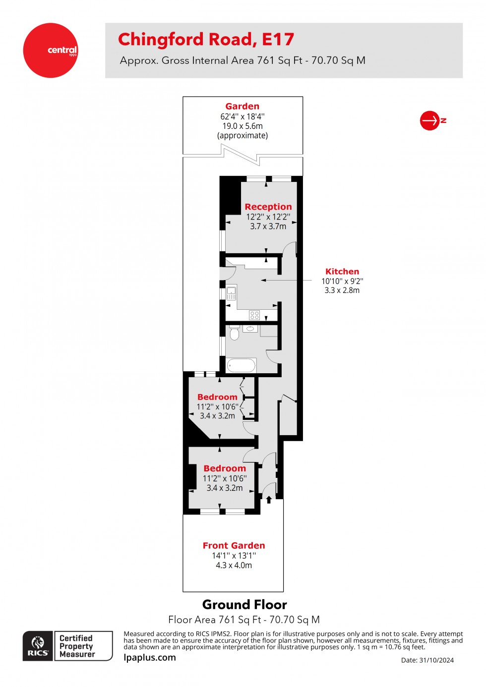 Floorplan for Walthamstow, London