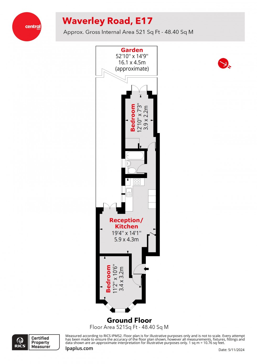 Floorplan for Walthamstow, London