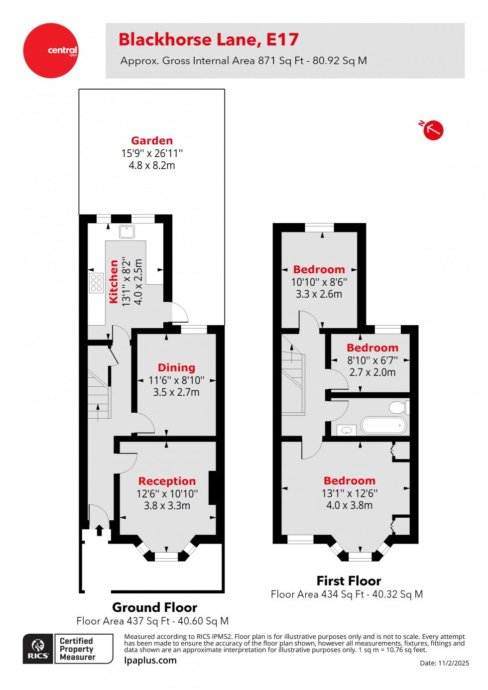 Floorplan for Walthamstow, London