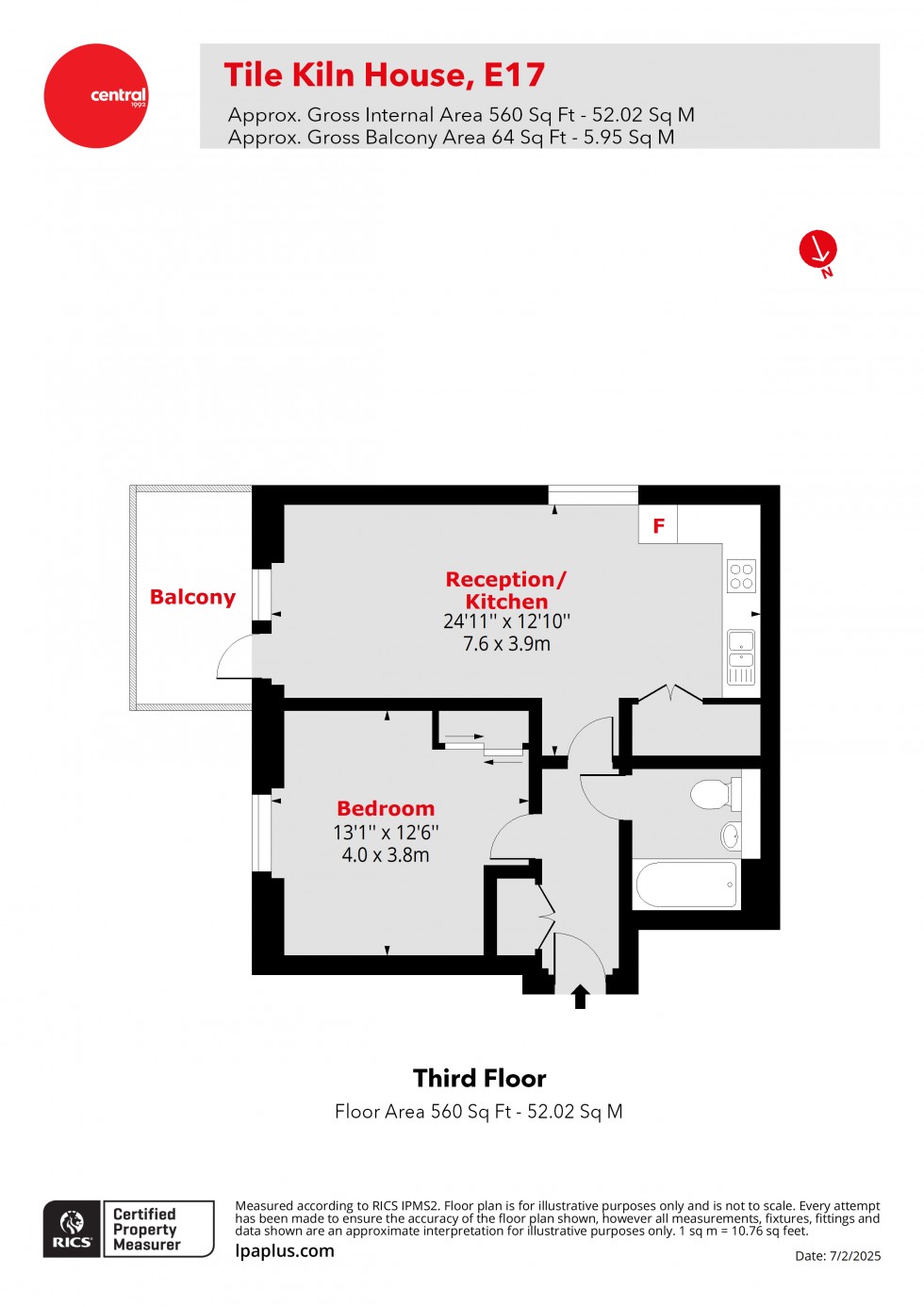 Floorplan for Walthamstow, London