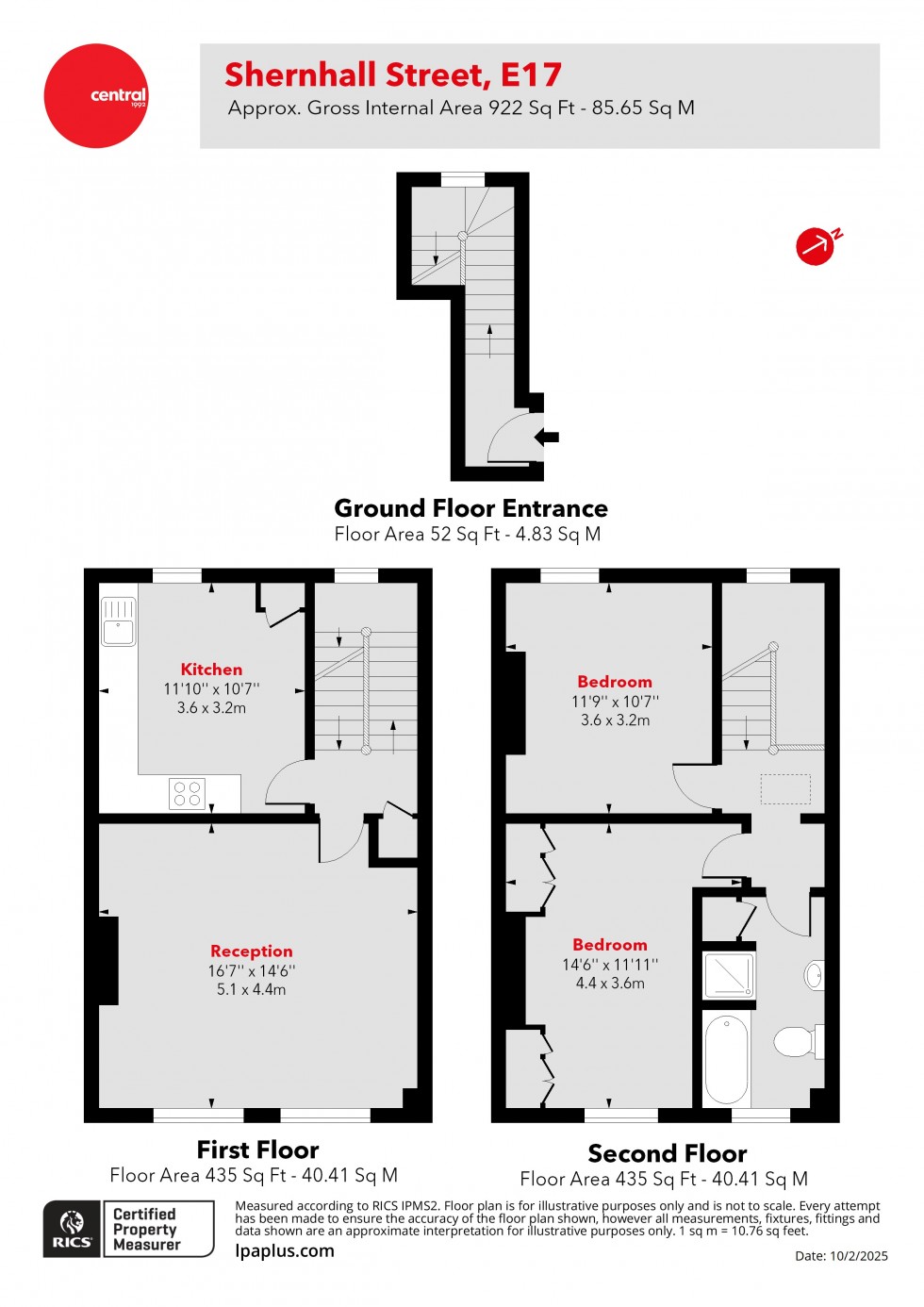 Floorplan for Walthamstow, London