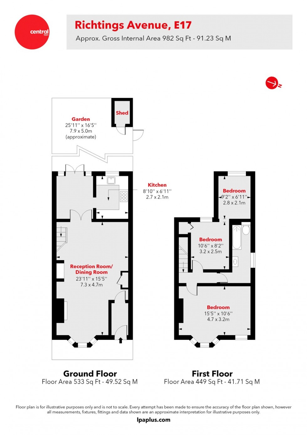 Floorplan for Walthamstow, London