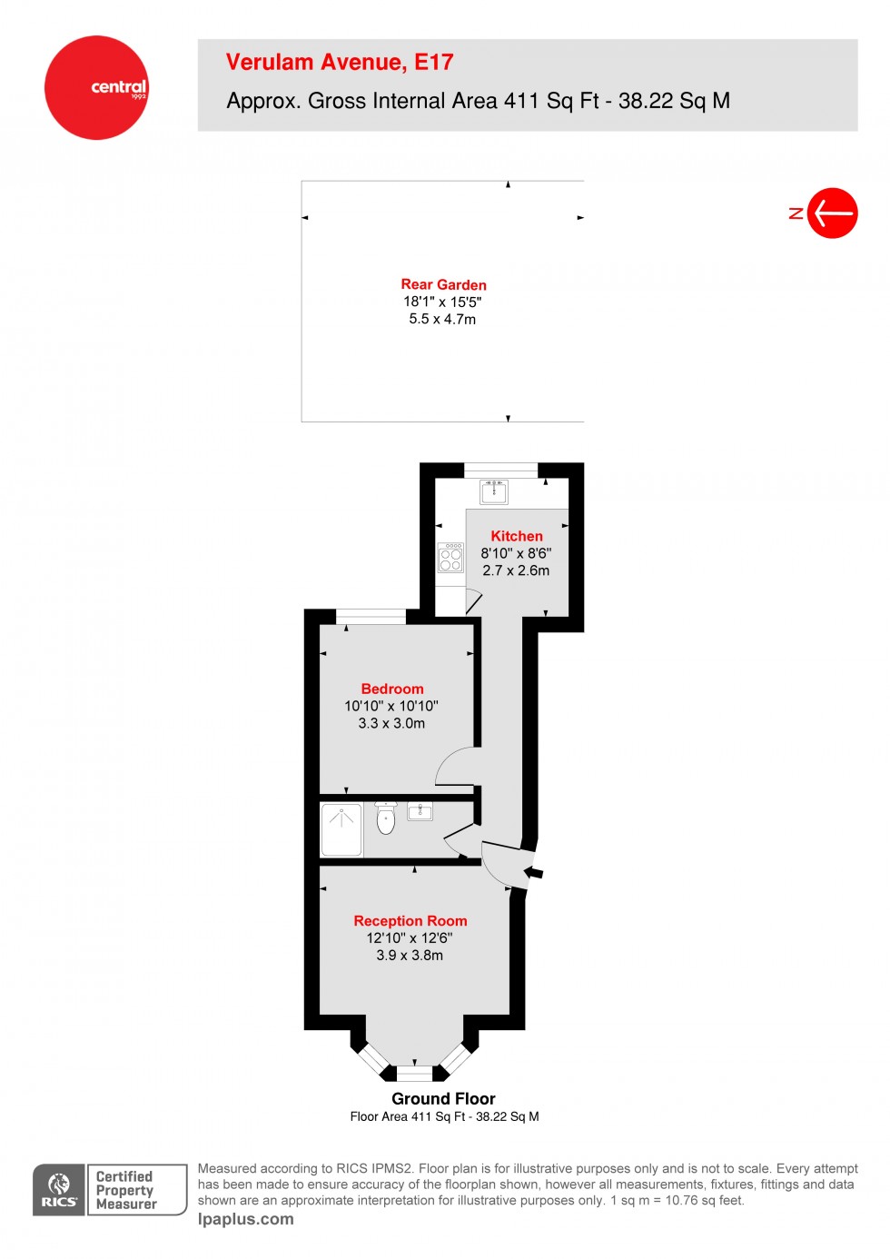 Floorplan for Walthamstow, London