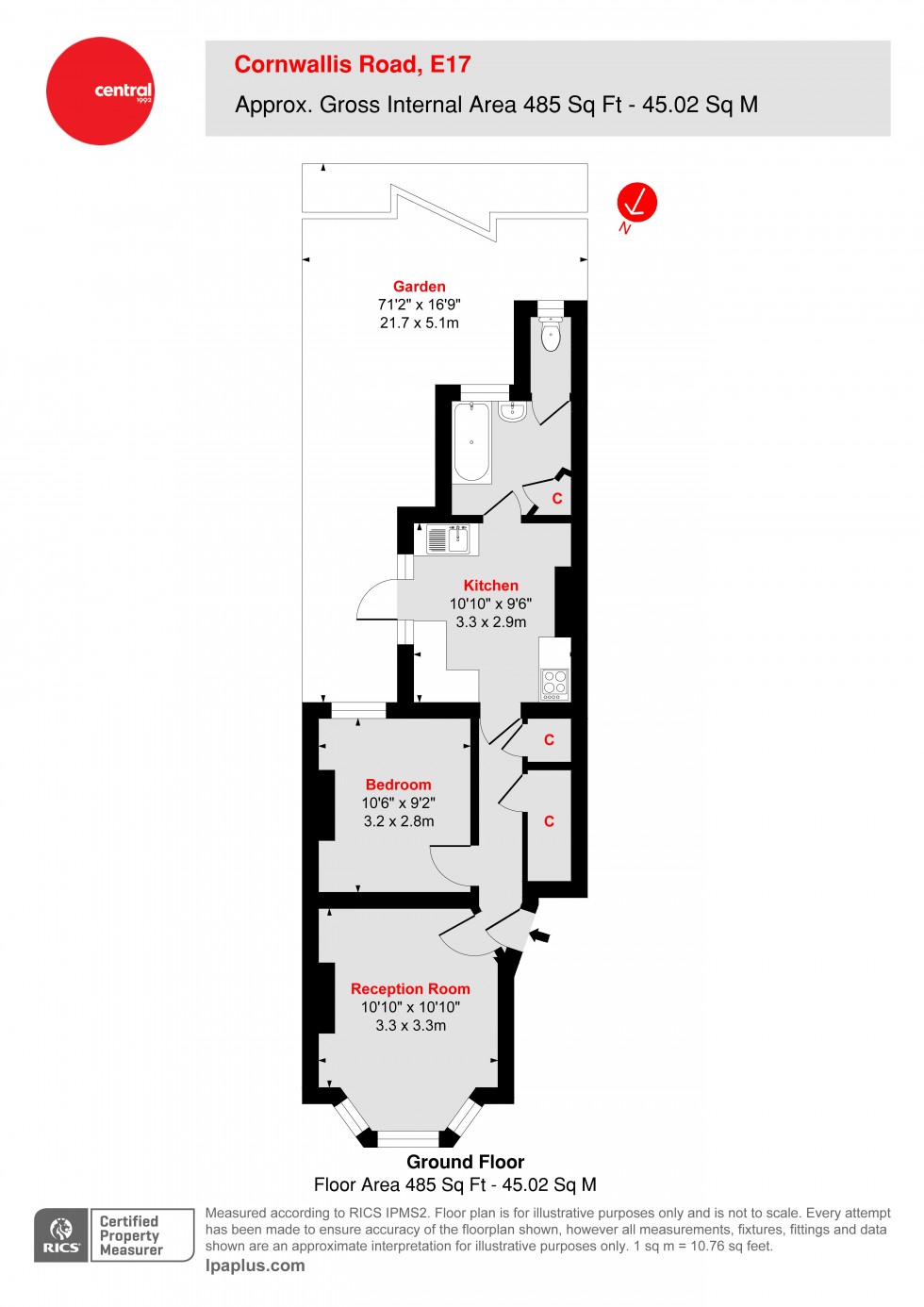 Floorplan for Walthamstow, London