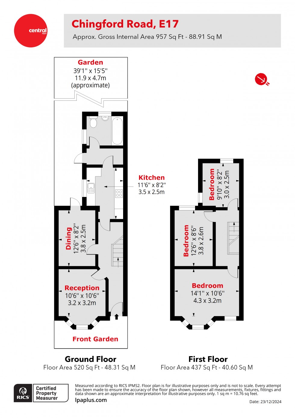 Floorplan for Walthamstow, London