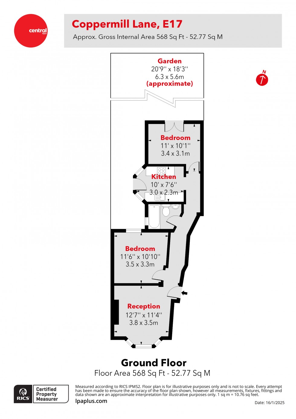 Floorplan for Walthamstow, London