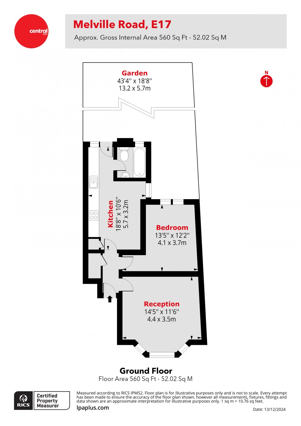 Floorplan for Walthamstow, London