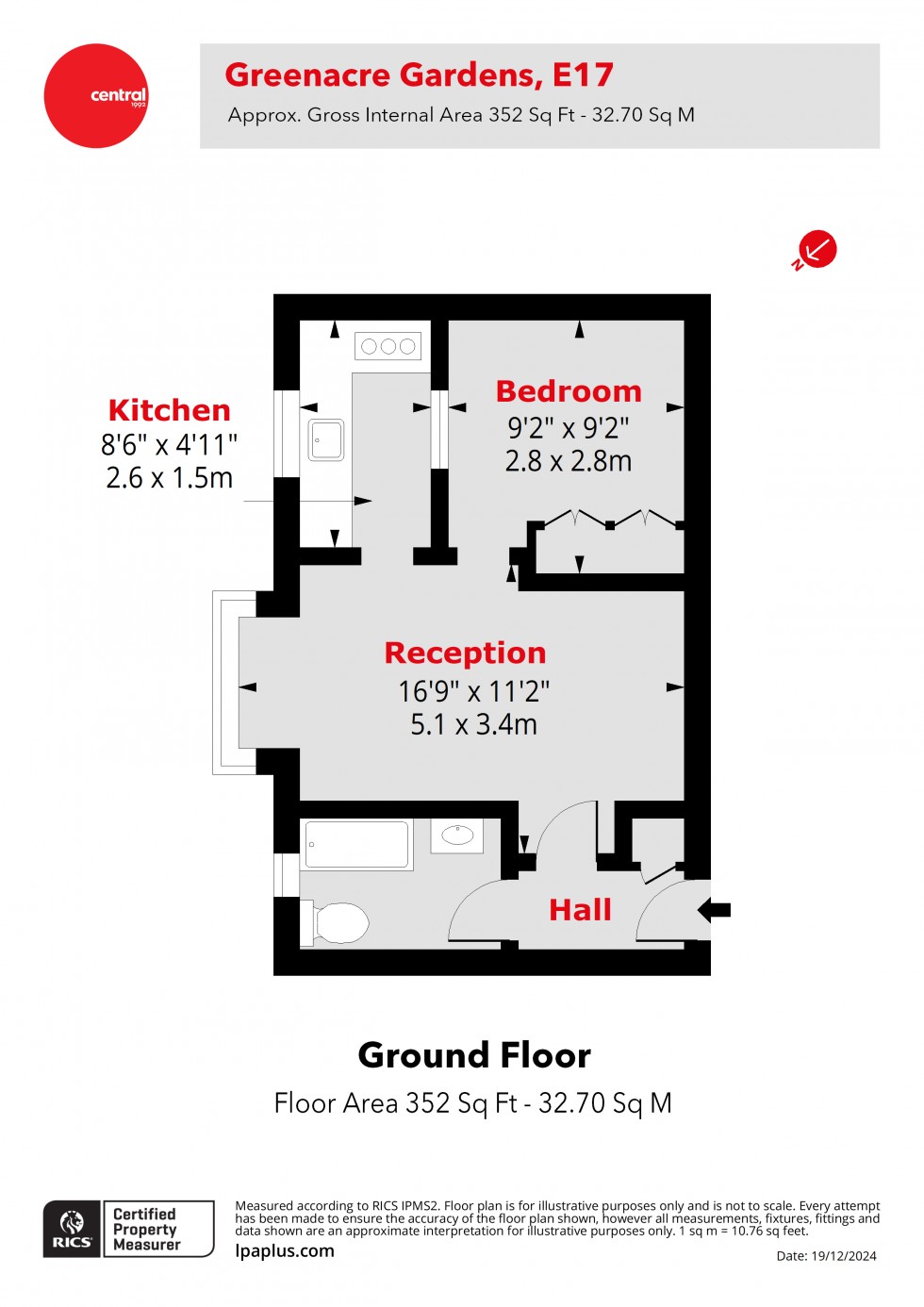 Floorplan for Walthamstow, London