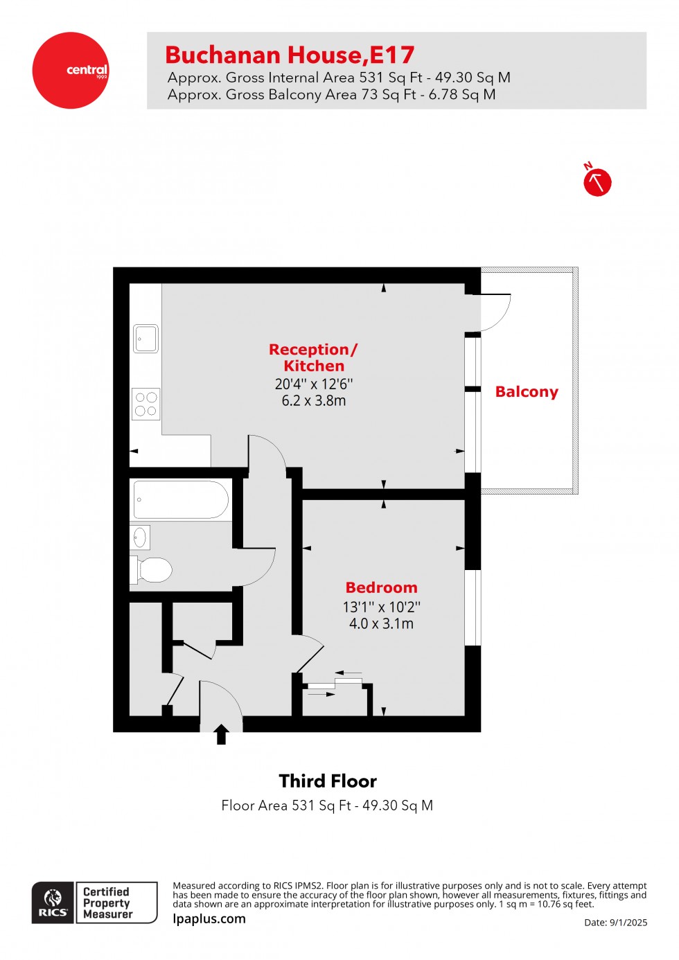 Floorplan for Troubridge Square, Walthamstow, London