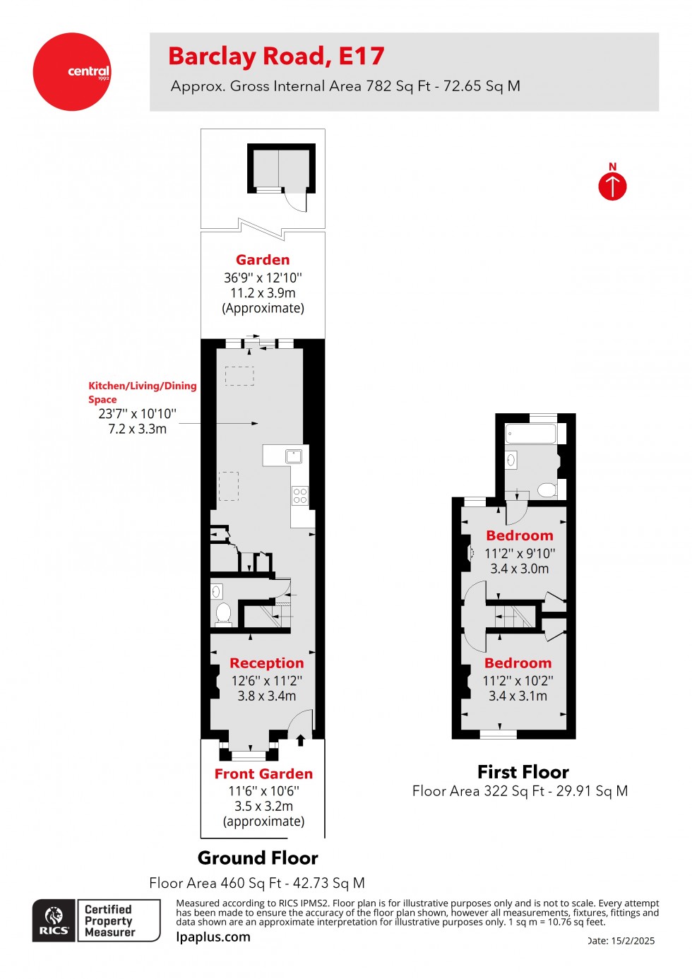 Floorplan for Walthamstow, London