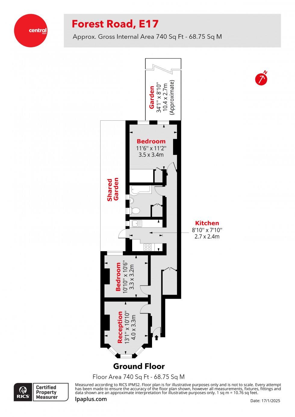 Floorplan for Walthamstow, London