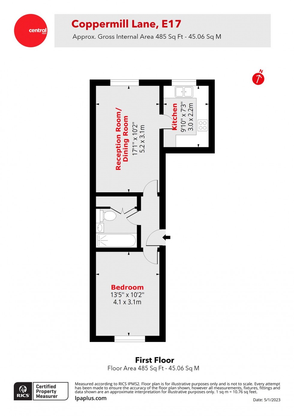 Floorplan for Walthamstow, London