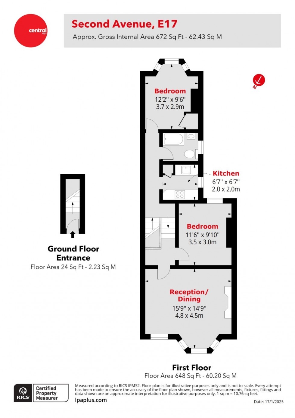 Floorplan for Walthamstow, London