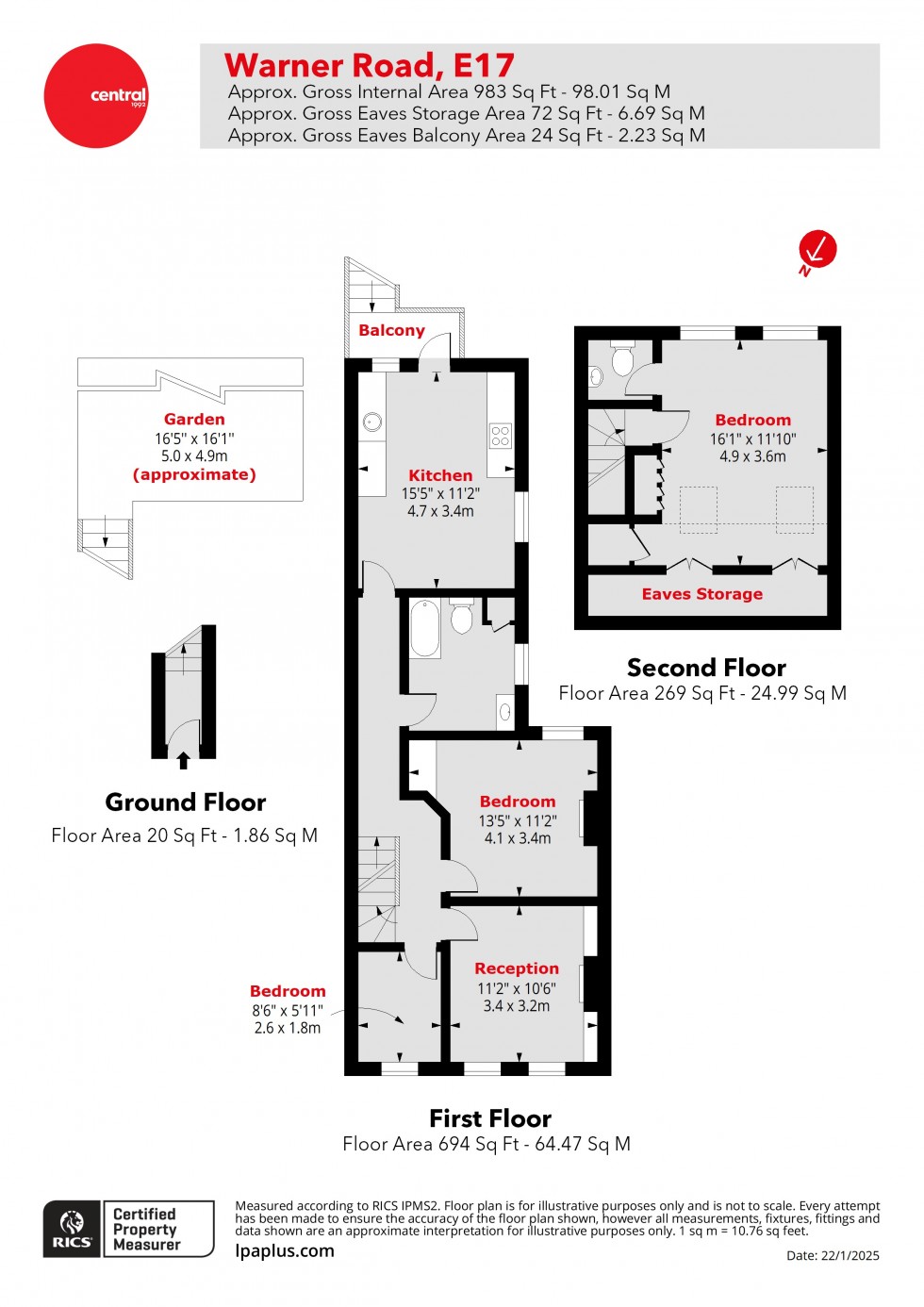 Floorplan for Walthamstow, London