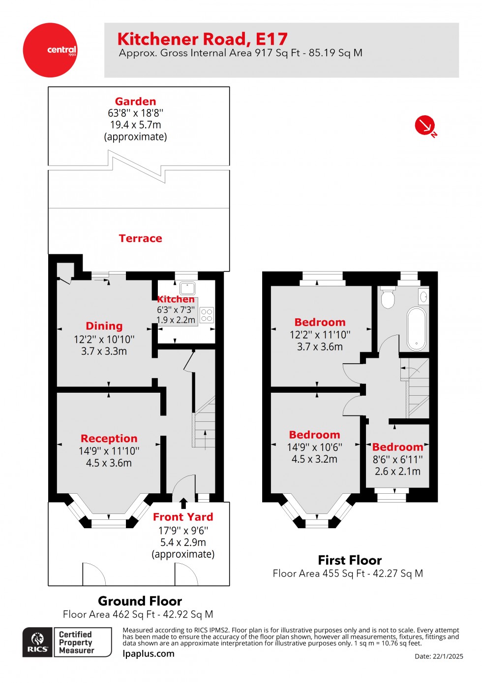 Floorplan for Walthamstow, London