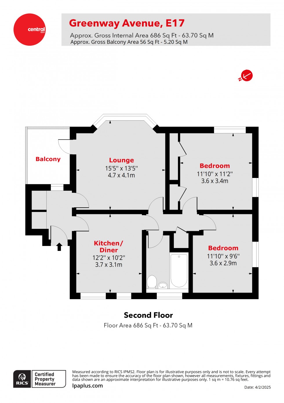 Floorplan for Walthamstow, London