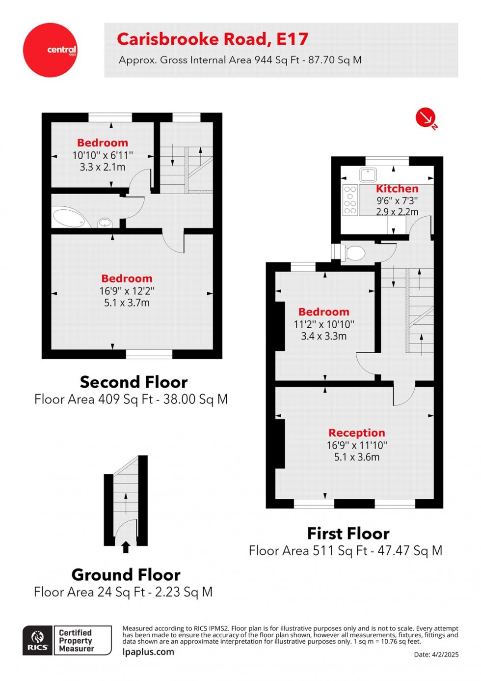 Floorplan for Walthamstow, London