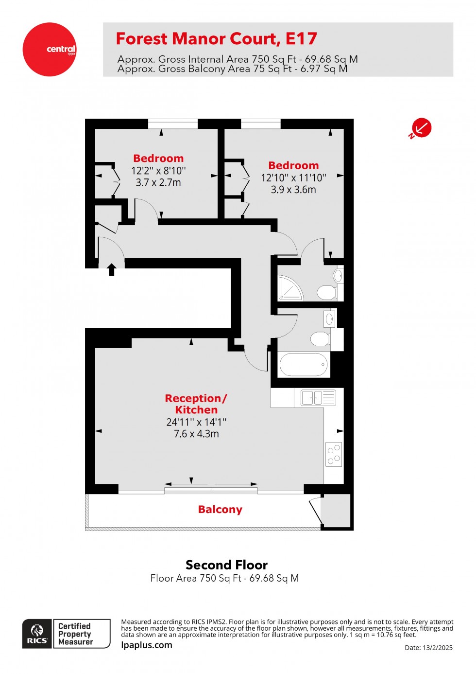 Floorplan for Walthamstow, London