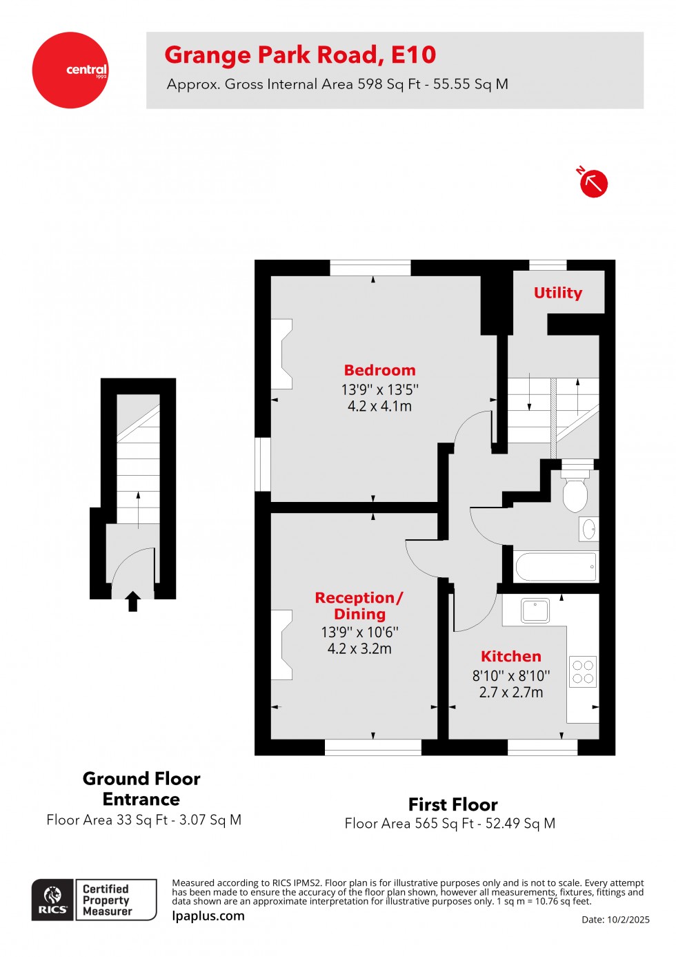 Floorplan for Leyton, London